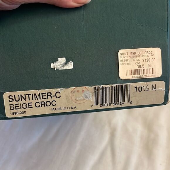 SAS SUNTIMER BEIGE CROC SANDALS. NEW - Picture 10 of 11